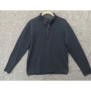 Hugo Boss 1/4 Zip‎ Pullover Sweater Mens Sz L Blue Regular Fit